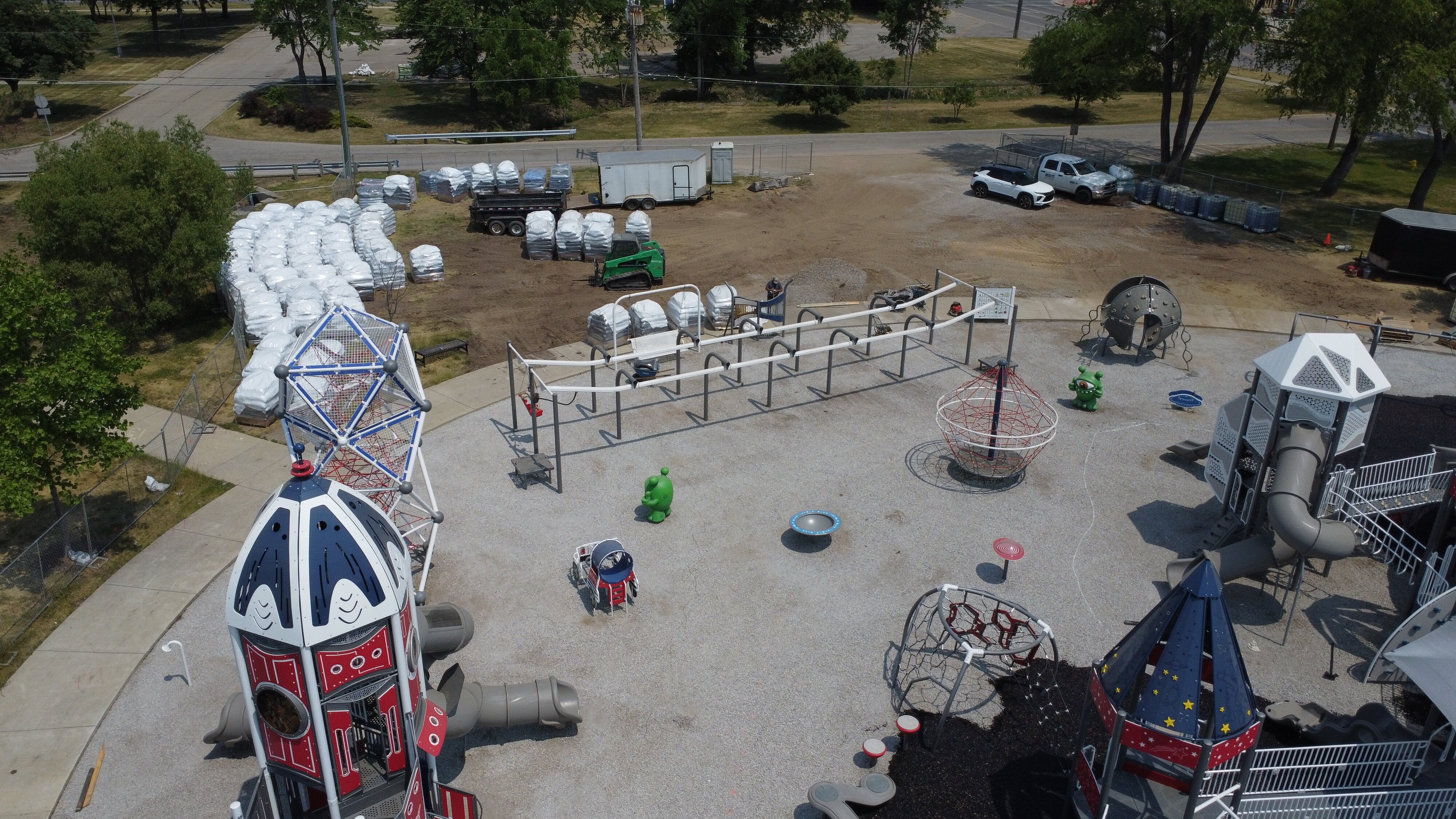 American Recycling Center's role in this playgrounds Grand Opening.